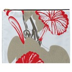 A Design Of A Red Flower On A White Background Cosmetic Bag (XXXL)