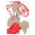 A Design Of A Red Flower On A White Background Removable Flap Cover (L)