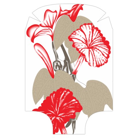 A Design Of A Red Flower On A White Background Luggage Cover (Large) from ArtsNow.com Front