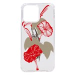 A Design Of A Red Flower On A White Background iPhone 14 Pro Max TPU UV Print Case