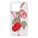 A Design Of A Red Flower On A White Background iPhone 13 Pro TPU UV Print Case