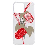 A Design Of A Red Flower On A White Background iPhone 13 Pro Max TPU UV Print Case