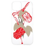 A Design Of A Red Flower On A White Background iPhone 15 TPU UV Print Case