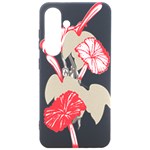 A Design Of A Red Flower On A White Background Samsung Galaxy S24 6.2 Inch Black TPU UV Case