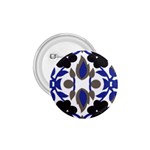 A Design Of A Blue And Black Flower 1.75  Buttons