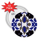 A Design Of A Blue And Black Flower 2.25  Buttons (10 pack) 