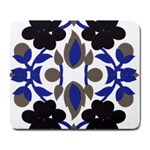 A Design Of A Blue And Black Flower Large Mousepad