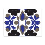 A Design Of A Blue And Black Flower Sticker A4 (10 pack)