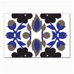 A Design Of A Blue And Black Flower Postcards 5  x 7  (Pkg of 10)