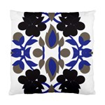 A Design Of A Blue And Black Flower Standard Cushion Case (One Side)