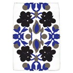 A Design Of A Blue And Black Flower Removable Flap Cover (L)