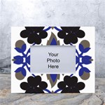 A Design Of A Blue And Black Flower White Tabletop Photo Frame 4 x6 