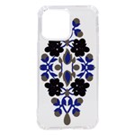 A Design Of A Blue And Black Flower iPhone 14 Pro Max TPU UV Print Case