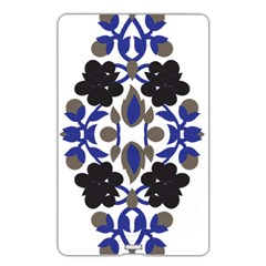 A Design Of A Blue And Black Flower Name Card Style USB Flash Drive from ArtsNow.com Back