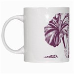 A Drawing Of A Plant With Purple Flowers White Mug