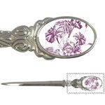 A Drawing Of A Plant With Purple Flowers Letter Opener