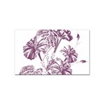 A Drawing Of A Plant With Purple Flowers Sticker (Rectangular)