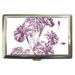 A Drawing Of A Plant With Purple Flowers Cigarette Money Case