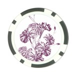 A Drawing Of A Plant With Purple Flowers Poker Chip Card Guard (10 pack)