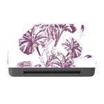 A Drawing Of A Plant With Purple Flowers Memory Card Reader with CF