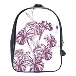 A Drawing Of A Plant With Purple Flowers School Bag (XL)