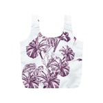 A Drawing Of A Plant With Purple Flowers Full Print Recycle Bag (S)