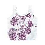 A Drawing Of A Plant With Purple Flowers Full Print Recycle Bag (M)