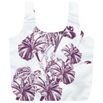 A Drawing Of A Plant With Purple Flowers Full Print Recycle Bag (XL)