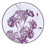 A Drawing Of A Plant With Purple Flowers Wireless Fast Charger(White)