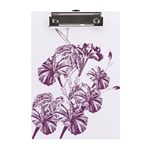 A Drawing Of A Plant With Purple Flowers A5 Acrylic Clipboard