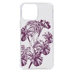 A Drawing Of A Plant With Purple Flowers iPhone 13 Pro Max TPU UV Print Case