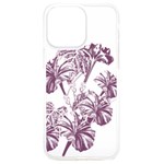 A Drawing Of A Plant With Purple Flowers iPhone 15 Pro Max TPU UV Print Case