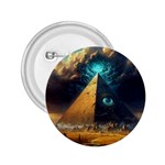 Mystic Blue Pyramid Art 2.25  Buttons