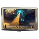 Mystic Blue Pyramid Art Cigarette Money Case