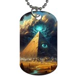 Mystic Blue Pyramid Art Dog Tag (Two Sides)