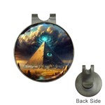 Mystic Blue Pyramid Art Hat Clips with Golf Markers