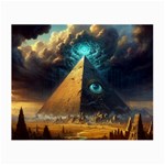 Mystic Blue Pyramid Art Small Glasses Cloth (2 Sides)