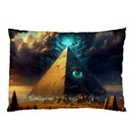 Mystic Blue Pyramid Art Pillow Case