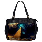 Mystic Blue Pyramid Art Oversize Office Handbag