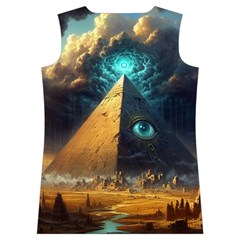 Mystic Blue Pyramid Art Women s Basketball Tank Top from ArtsNow.com Back