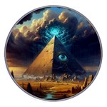 Mystic Blue Pyramid Art Wireless Fast Charger(White)