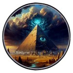 Mystic Blue Pyramid Art Wireless Fast Charger(Black)