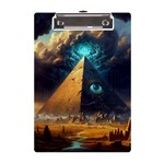 Mystic Blue Pyramid Art A5 Acrylic Clipboard