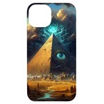 Mystic Blue Pyramid Art iPhone 14 Black UV Print Case