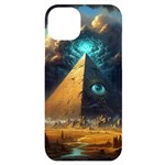 Mystic Blue Pyramid Art iPhone 14 Plus Black UV Print Case