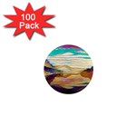 Vibrant Sunset Over Serene Lake 1  Mini Magnets (100 pack) 