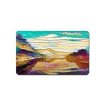 Vibrant Sunset Over Serene Lake Magnet (Name Card)