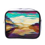 Vibrant Sunset Over Serene Lake Mini Toiletries Bag (One Side)