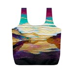 Vibrant Sunset Over Serene Lake Full Print Recycle Bag (M)