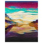 Vibrant Sunset Over Serene Lake Drawstring Bag (Small)